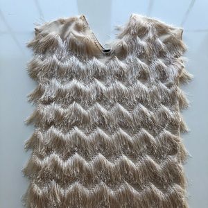 Cute Metallic Fringe Dress